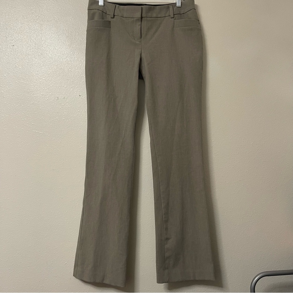 Express Columnist Heathered Tan Mid Rise Barely Boot Office Trouser Pants 8